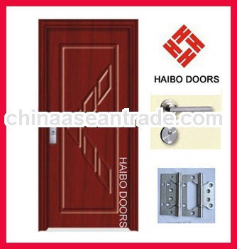 Cheap PVC coated MDF flush Door for room (HB-8180)