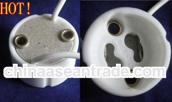 Cheapest!! White color electrical ceramic lamp base GU10