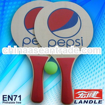 Chesses manual beach racket set with rubber ball