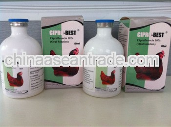 Ciprofloxacin 10% oral solution animal medicine