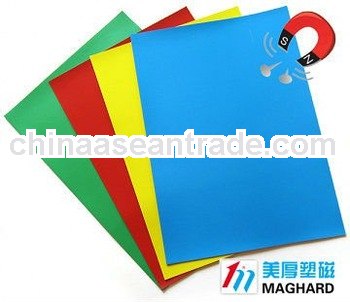 Color flexible rubber magnet with vinyl