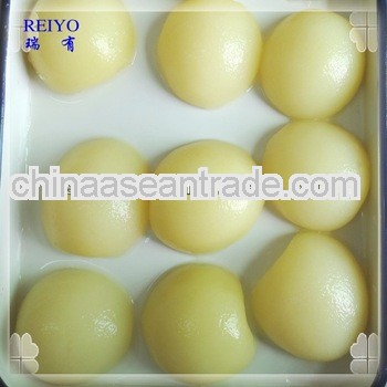 Competitive canned white peach dices Health ISO preserved exporter 2013 580g prompt delievry cheap i
