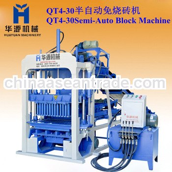 Construction machine manufacturer QT4-30 Semi-automatic hollow block machine for sale
