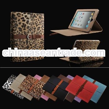 Cool Leopard Stand Leather Case Cover for iPad