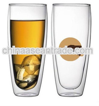 Crystal Double Wall Borosilicate Glass Beer Glass Wisky Glass Wine Cup