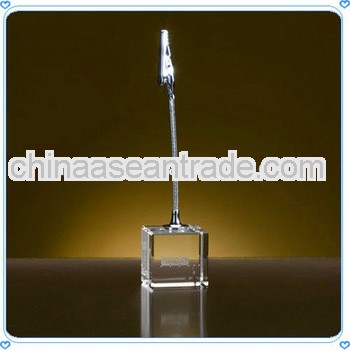 Cube Crystal Laser Place Card Holder for Party Decoration