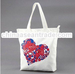 Custom fashion canvas zipper bags wholesale