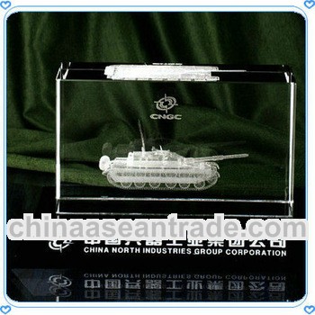 Customized Tanks 3D Laser Crystal Trophy for Customized Awards