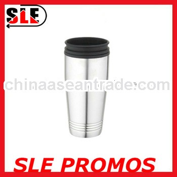 Customized Thermal Double Wall Ss Auto Mug With Silicon Lid
