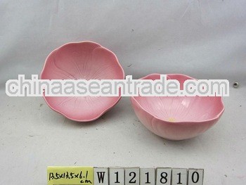 Cute Ceramic Shallow Serving Bowl