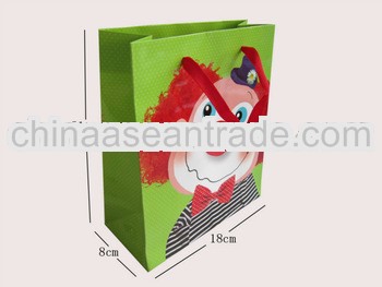 Cute Paper Gift Bag for Holiday with Different Handles