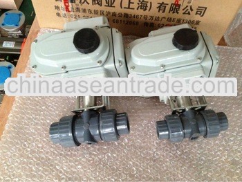 DC24V dn15 plastic upvc electric ball valve for water