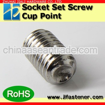 DIN916 A2-70 half thread cup point socket headless screw