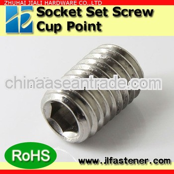 DIN916 ss304 customize cup point grub headless screw