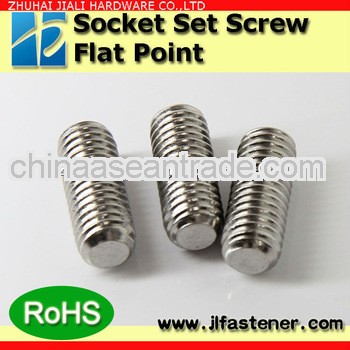 DIN 913 18-8 stainless steel inch set screw with flat point