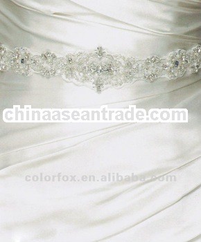 DIY Wedding Accessories Belts Satin Wedding Sashes with Beadwork Embellishment