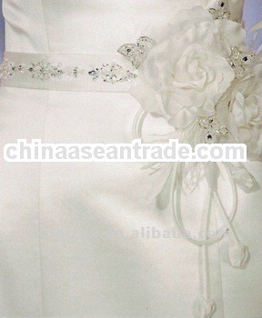 DIY Wedding Accessories Belts Wedding Beaded Sashes with Handmade Flowers