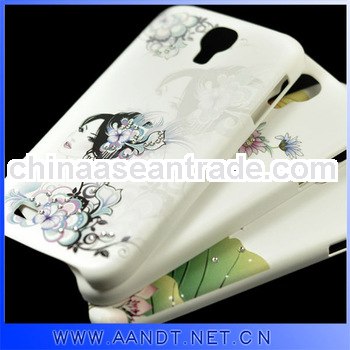 Diamond Embossed Flower Print Hard Case For Galaxy S4