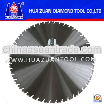 Diamond saw blade for cutting concrete with ratio-frequency welding