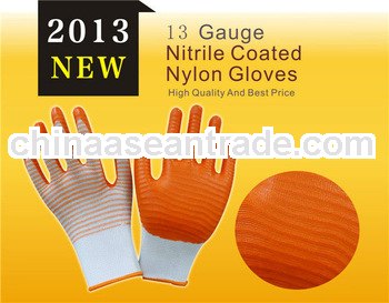 Disposable nitrile exam gloves