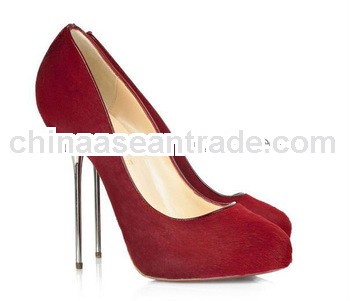 Drop shipping metal stiletto heel very high heels lady sexy shoes 6 inch heels