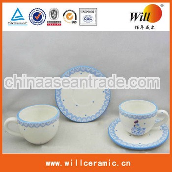 Easter ceramic cup and saucer