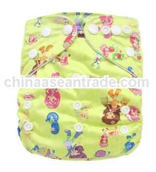 Eco-Friendly Cartoon Printed Reusable Printed Baby Cloth Diapers Jctrade Nappy