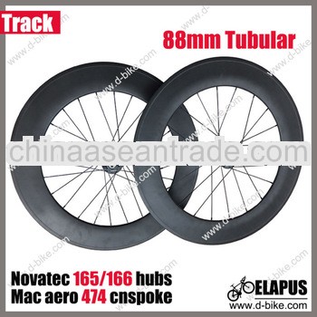 Elapus popular cheap full carbon track bicycle wheel 88mm tubular