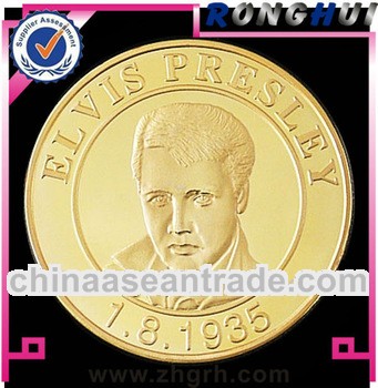 Elvis presley commemorative gold coin supplier/maker/manufactory/Wholesaler