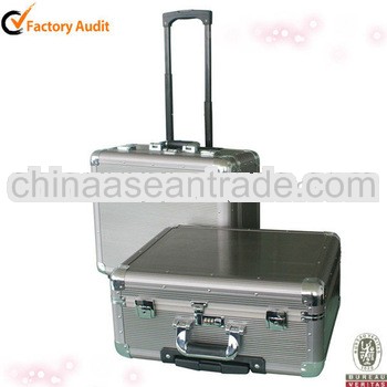 Excellent Quality Aluminum Frame Rolling Trolley Case Computer&Luggage Box