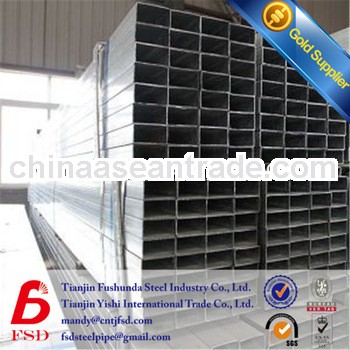 FOB Tianjin high quality pre galvanized square pipe