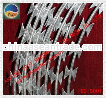 Factory!!!!!!!!!! concertina wire/ 450mm coil diameter Razor Barbed Wire(direct factory)