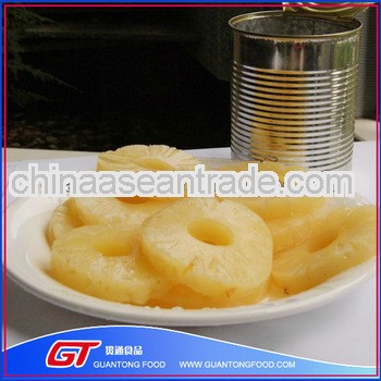 Factory price canned pineapple sliced in syrup with high quality