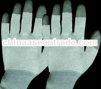 Factory using,Nylon material,ESD grey top coated gloves