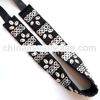 Fashion Beaded Belts Sequins Ribbon Belt for Indian Cloth WBT-193