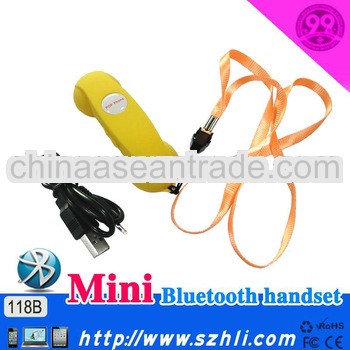 Fashion Trend 2013!Super mini colorful rubber paint handset with volume control compatible with blue