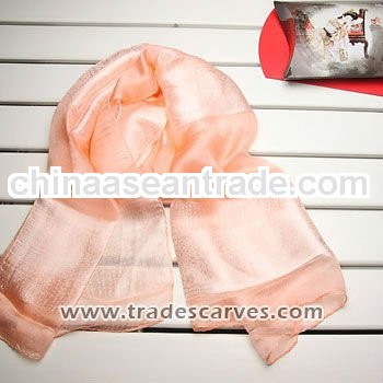 Fashion orange new jacquard silk scarves for fall