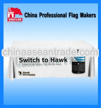 Fast display custom printed cheap polyester tablecloth