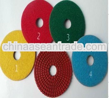 Flexible 5-Step fast polishing pad for granite and marble