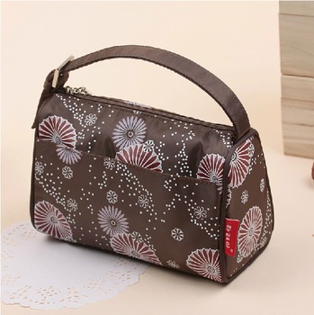 Floral pattern small protable cosmetic bag