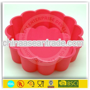 Flower shape silicone cake baking pan