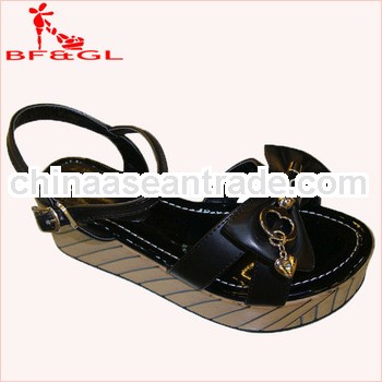 Flowers Platform heel ladies sandals with no heel