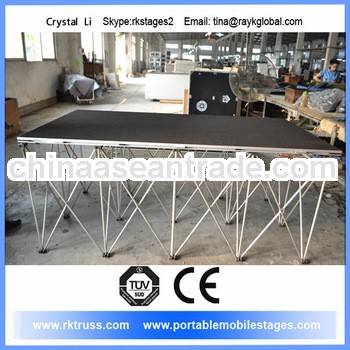 Folding aluminum portable stage.event mobil stage.indoor staging