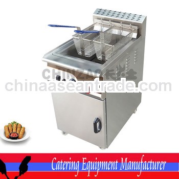 Free Standing Gas Fryer with Cabinet Single Tank GZL-46