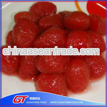 Fresh crop canned strawberry in syrup canned fruit