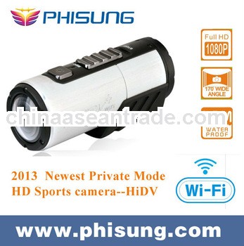 Full HD 1080P 170 degree wide angle WIFI action camera 60fps