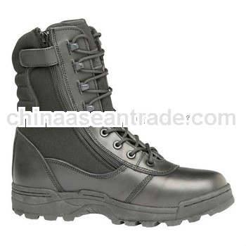 Genuine leather ankle Police boots