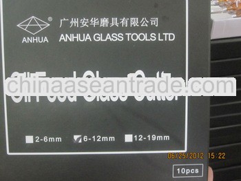 Glass cutter for cutting 6-12mm glass by 142 degree cutting wheel