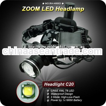 GoldRunhui RH-H0047 CREE T6 10watt Rechargeable 18650 Headlight