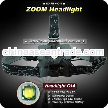 Goldrunhui RH-H0040 Zoom Head Lamp CREE Waterproof